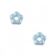 Abalorios flor de cristal checo 5mm - Alabaster Azul pastel 02010-29310